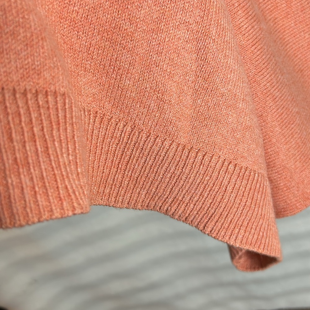 Pure J JILL Red Clay Heather Coral Waist Drawstring midi sweater dress size L - Picture 8 of 12